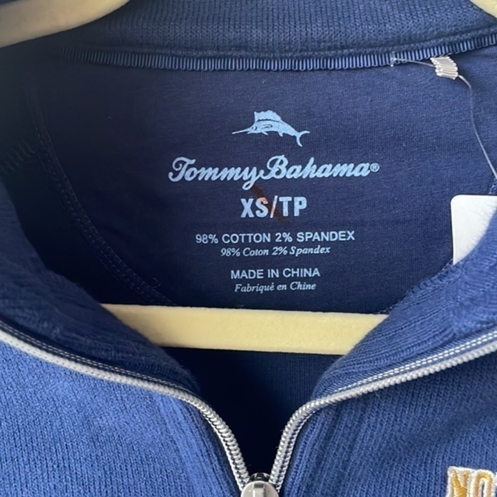 NWT Tommy Bahama shirt XS Notre Dame Sweatshirt - Picture 3 of 6